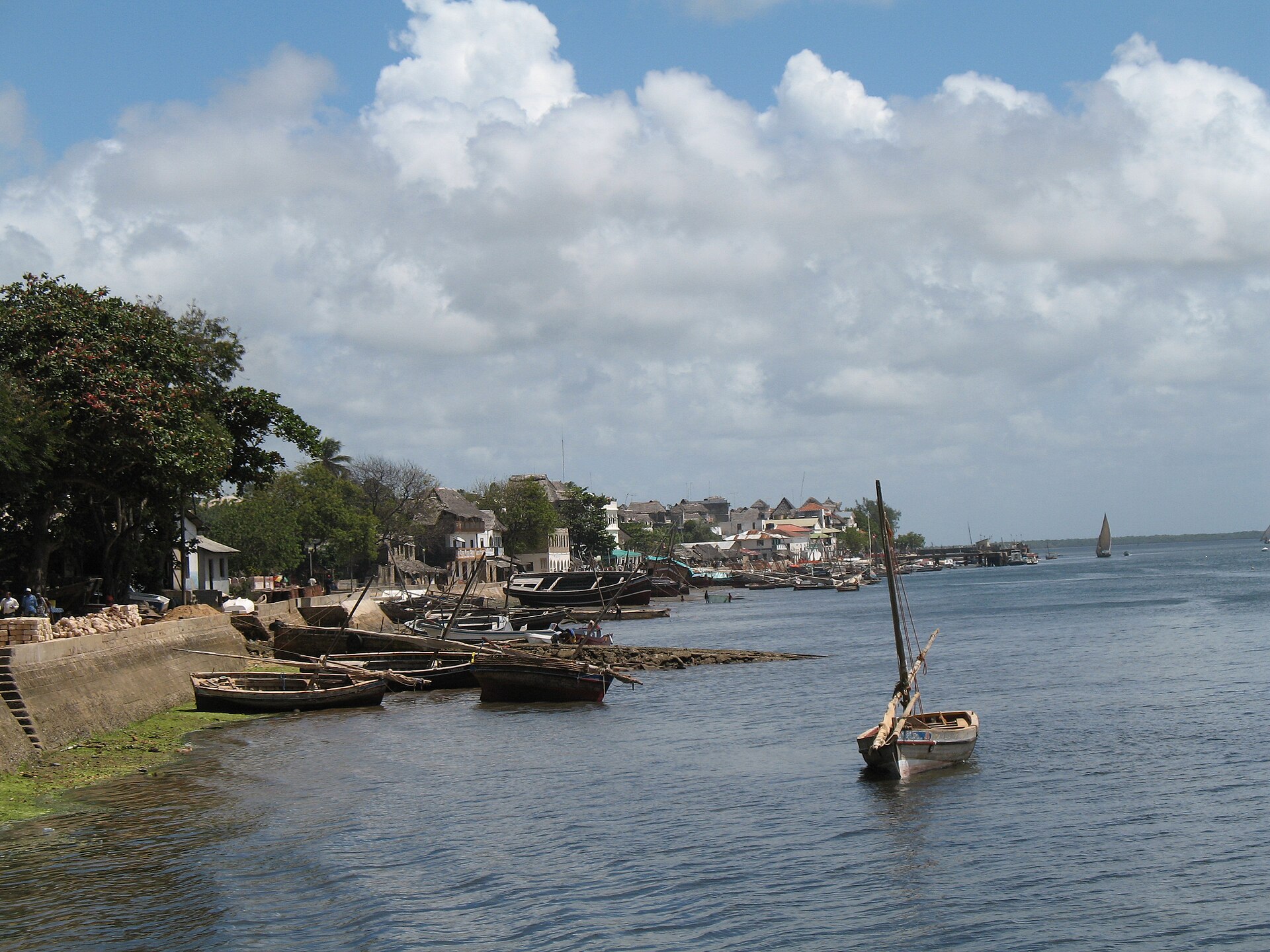 Lamu town on Lamu Island in Kenya