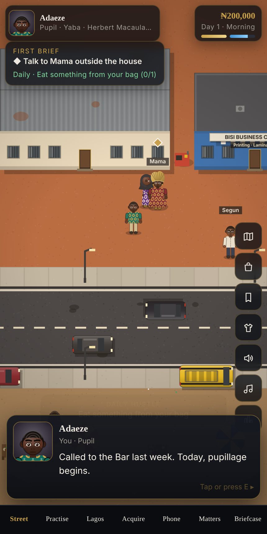 SILK street mode in Yaba: the First Brief quest tracker and the daily hustle